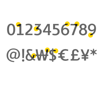 Numbers and special symbols font for the title of KB Financial Group