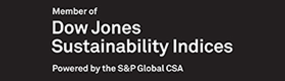 Ini adalah logo Dow Jones Sustainability Index (DJSI).