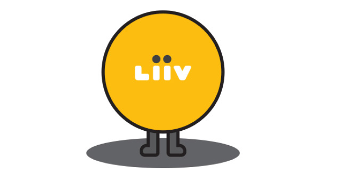 KB금융그룹의 Liiv (리브) 메인 캐릭터 '리브'입니다